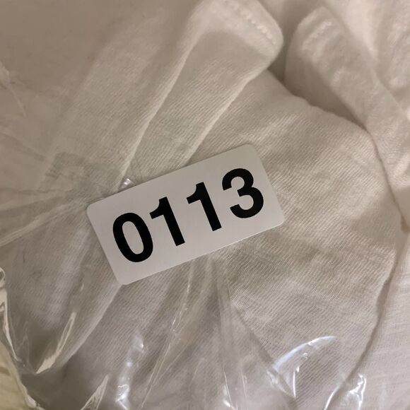 MAEVE white blouse 100% cotton white blouse front tie button up sz S - Picture 8 of 8